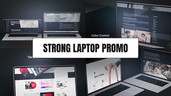 Videohive Strong Laptop Promo Product Promo template preview