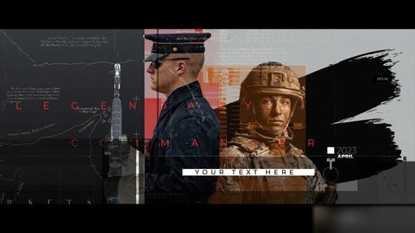 Videohive The War History Glitch Slideshow Openers template preview