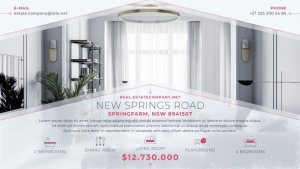 Videohive Real Estate Clean Slides Video Displays template preview