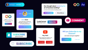 Videohive Gradient Youtube Elements 1 Elements template preview