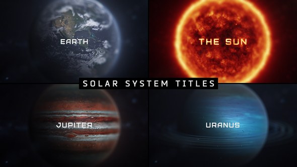 Videohive Macro Planets Titles Titles template preview