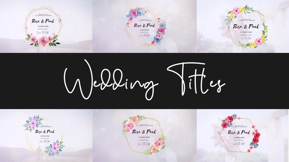 Videohive Wedding Titles 57172657 Openers template preview