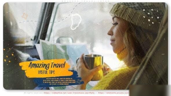 Videohive Brushes Travel Intro Openers template preview