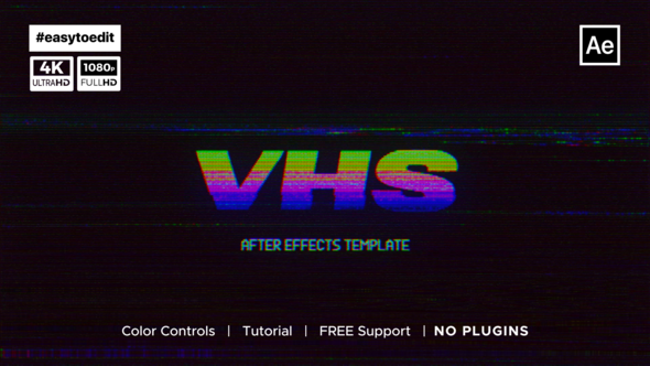 Videohive VHS Logo Reveal 51279501 Logo Stings template preview