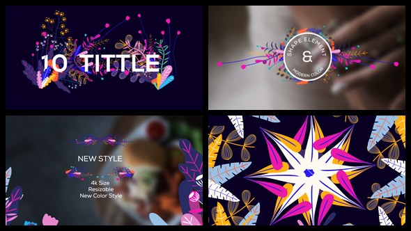 Videohive Modern Floral Pack 20192246 Elements template preview