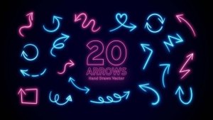 Videohive Neon Arrows Elements template preview