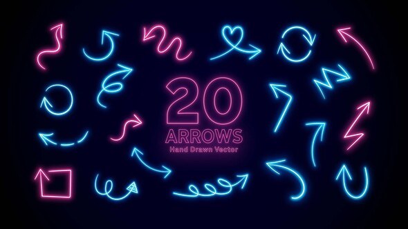 Videohive Neon Arrows Elements template preview
