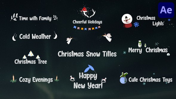 Videohive Christmas Snow Titles for After Effects Titles template preview