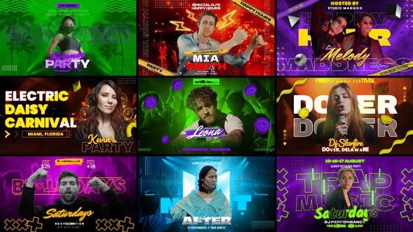 Videohive Freeze Frame Music Event Promo Elements template preview