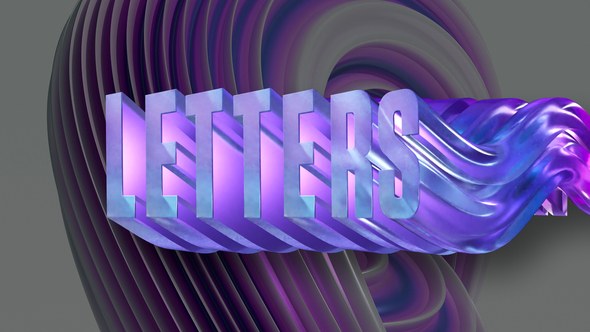 Videohive Wavy Letters Animation Titles template preview