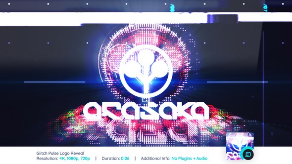 Videohive Glitch Pulse Logo Reveal Logo Stings template preview