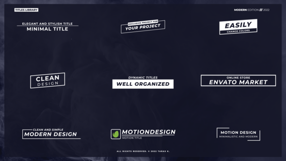 Videohive 12 Modern Titles | After Effects Titles template preview