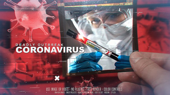 Videohive Deadly Outbreak Coronavirus Openers template preview