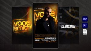 Videohive Animated Nightclub Flyer Template Video Displays template preview