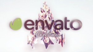 Christmas Stars Tree Greetings Video Displays template preview