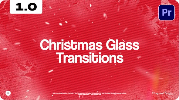 Christmas Glass Transitions Premiere Pro template preview
