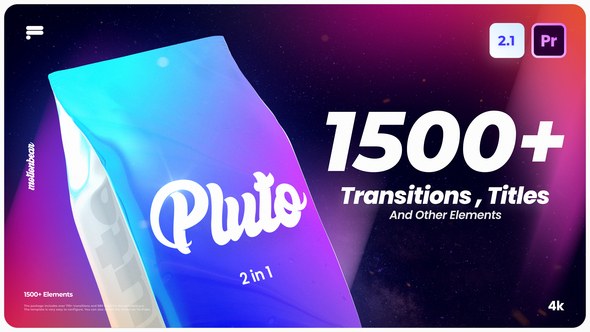 Transitions and Titles Premiere Pro template preview