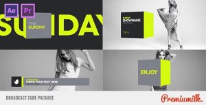 Broadcast Cube Package Video Displays template preview