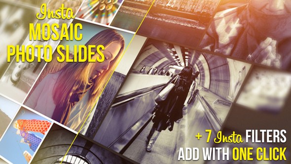 Videohive Insta Mosaic Photo Slides Video Displays template preview