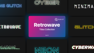 Videohive Retrowave Motion Titles Vol. 01 Titles template preview
