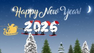 Videohive New Year Cartoon Skier 2026 | After Effects Openers template preview