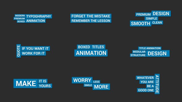 Videohive Boxed Kinetic Typography Elements template preview