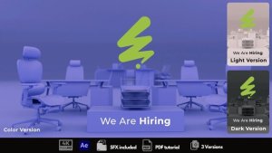Videohive We Are Hiring Logo Stings template preview