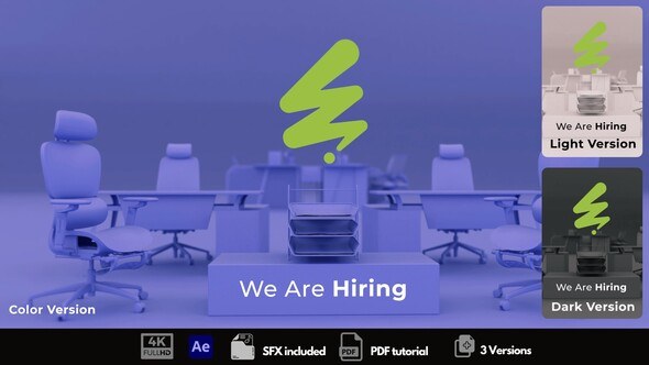 Videohive We Are Hiring Logo Stings template preview