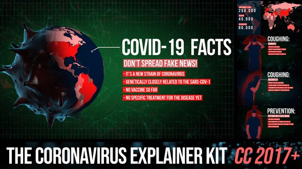 Videohive Corona virus explainer kit Broadcast-packages template preview