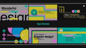 Videohive Typo Scenes 56569072 Titles template preview