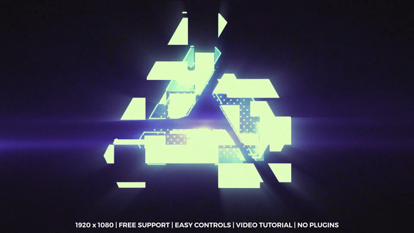 Videohive Glitch Pixel Logo Reveal Logo Stings template preview