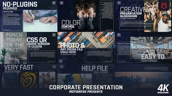 Videohive Corporate Presentation Slide Video Displays template preview