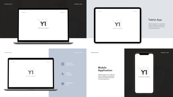 Y1 - Website Promo Video Displays template preview
