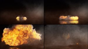 Videohive Fire Explosion Flame Sparks Logo Opener Logo Stings template preview