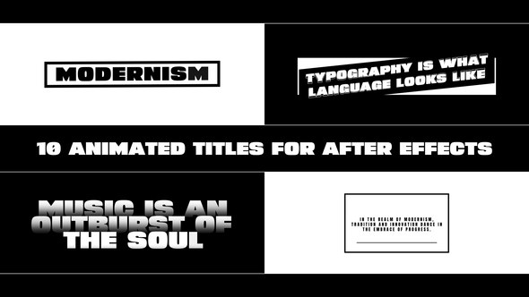 Videohive Minimal Animated Titles for After Effects Titles template preview