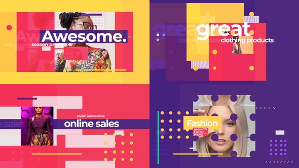 Videohive Fashion Colorful Intro Product Promo template preview