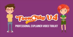 Explainer Video Toolkit | Toon City 4 Video Displays template preview