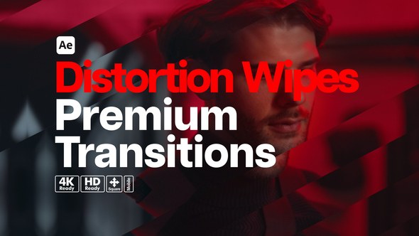 Videohive Premium Transitions Distortion Wipes Elements template preview