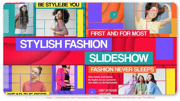Videohive Stylish Colorful Fashion Slideshow Broadcast-packages template preview