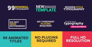 99 Titles Animation Pack Video Displays template preview