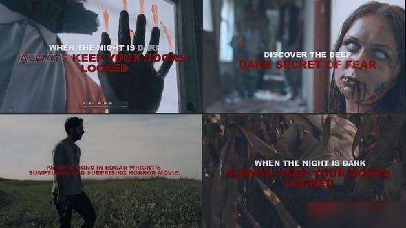 Videohive Horror Minimal Trailer Openers template preview