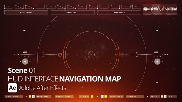 Videohive HUD Interface Navigation Map 01 Ae Infographics template preview