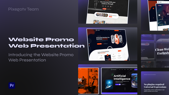 Website Promo Web Presentation Mogrt Premiere Pro template preview