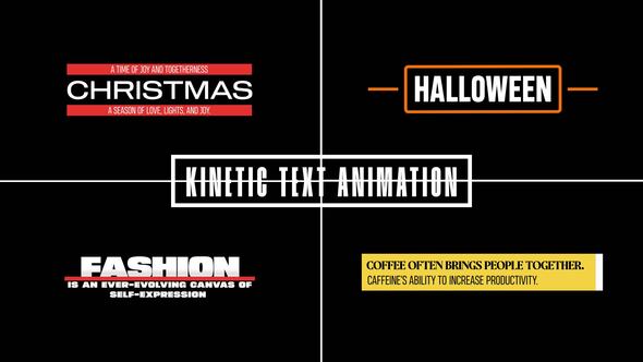 Videohive Kinetic Text Animation 48650780 Titles template preview