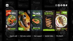 Videohive Fish Instagram Stories Product Promo template preview
