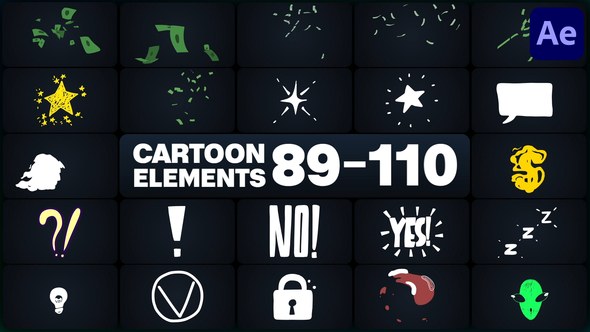 Videohive Cartoon Elements for After Effects 48657785 Elements template preview