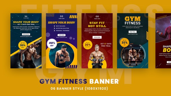 Videohive Fitness Instagram Stories Banners Product Promo template preview
