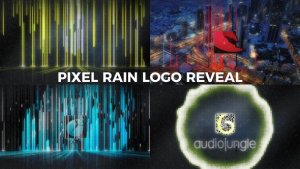 Videohive Pixel Rain Logo Reveal Logo Stings template preview