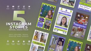 Videohive Womens Day Instagram Vertical Lilac Product Promo template preview
