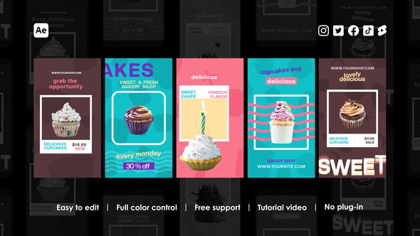 Videohive Cafe Instagram Stories 43894994 Product Promo template preview